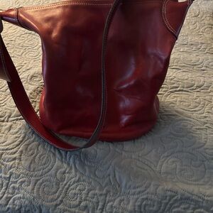 J. Jill Red Leather Shoulder Bag